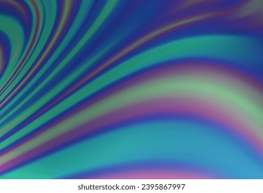 Light BLUE vector template with bent lines. Creative illustration in halftone marble style with gradient. The template for cell phone backgrounds.