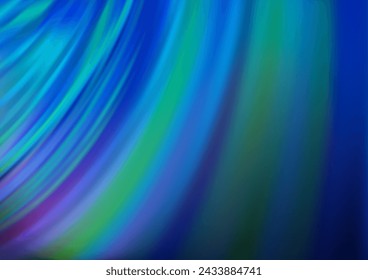 Light BLUE vector template with bent ribbons. A vague circumflex abstract illustration with gradient. Marble design for your web site.