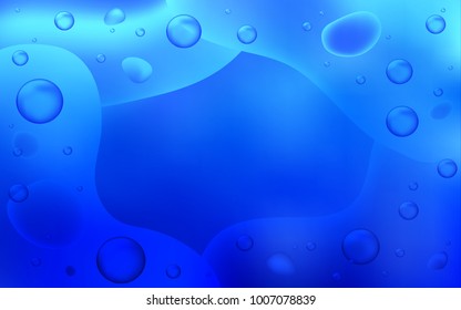 Light BLUE vector template with bubble shapes. Glitter abstract illustration with wry lines. New composition for your brand book.
