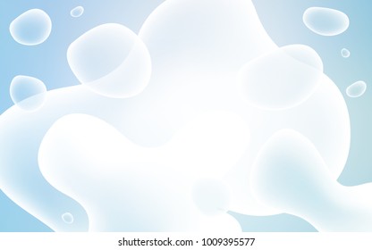 Light BLUE vector template with bubble shapes. Creative illustration in halftone memphis style with gradient. The best blurred design for your business.