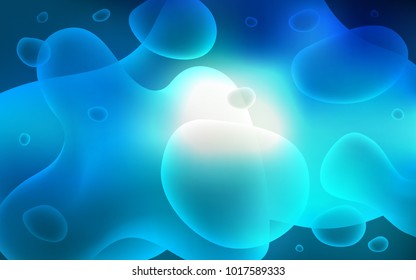 Light BLUE vector template with bubble shapes. Creative geometric illustration in memphis style with gradient. Pattern for your business design.