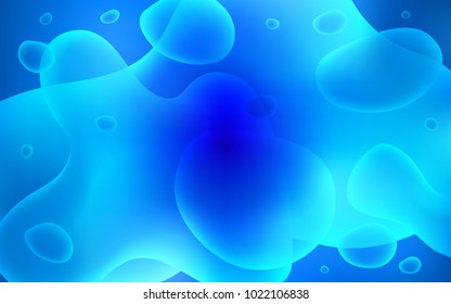 Light BLUE vector template with bubble shapes. Shining illustration, which consist of blurred lines, circles. Brand-new design for your ads, poster, banner.
