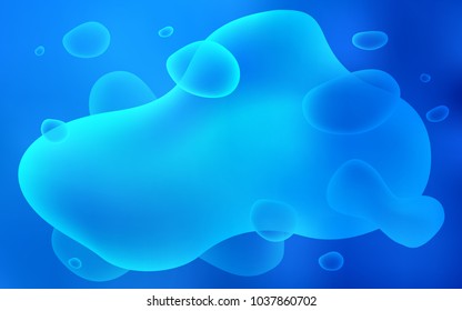 Light BLUE vector template with bubble shapes. A completely new color illustration in memphis style. Memphis style for your business design.