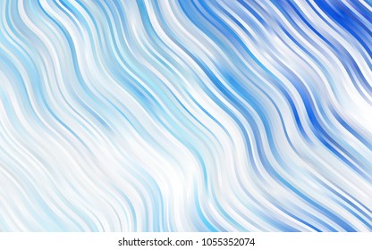Light BLUE vector template with bubble shapes. Glitter abstract illustration with wry lines. Pattern for your business design.