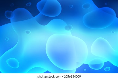 Light BLUE vector template with bubble shapes. Geometric illustration in memphis style with gradient.  The template for cell phone backgrounds.