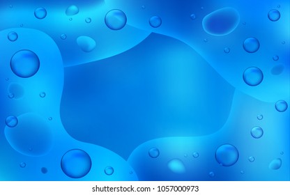 Light BLUE vector template with bubble shapes. Colorful abstract illustration with gradient lines. Memphis style for your business design.
