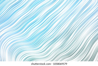 Light BLUE vector template with bubble shapes. Modern gradient abstract illustration with bandy lines. Textured wave pattern for backgrounds.