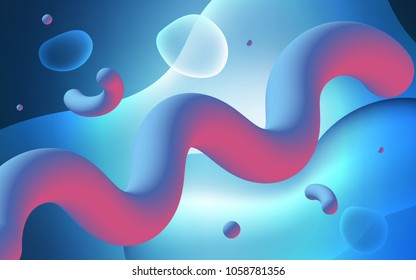 Light BLUE vector template with bubble shapes. A sample with blurred bubble shapes. Textured wave pattern for backgrounds.