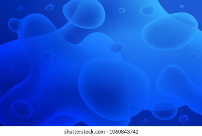 Light BLUE vector template with bubble shapes. Glitter abstract illustration with wry lines. Memphis style for your business design.