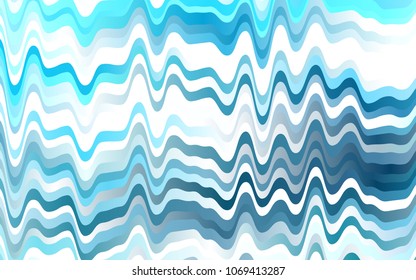Light BLUE vector template with bubble shapes. Modern gradient abstract illustration with bandy lines. The best blurred design for your business.