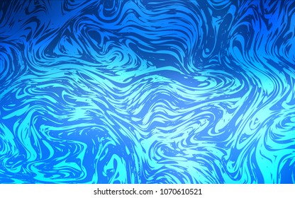 Light BLUE vector template with bubble shapes. Glitter abstract illustration with wry lines. A new texture for your  ad, booklets, leaflets.