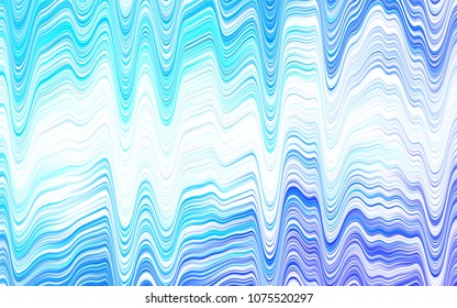 Light BLUE vector template with bubble shapes. Modern gradient abstract illustration with bandy lines. New composition for your brand book.