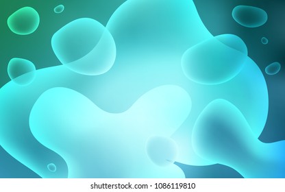 Light BLUE vector template with bubble shapes. Shining crooked illustration in memphis style. A completely new memphis design for your business.