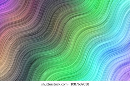 Light BLUE vector template with bubble shapes. Glitter abstract illustration with wry lines. The best blurred design for your business.