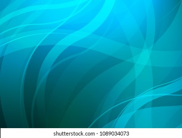 Light BLUE vector template with bubble shapes. Creative illustration in halftone marble style with gradient. The template for cell phone backgrounds.