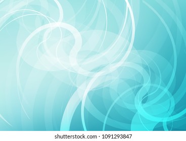 Light BLUE vector template with bubble shapes. Shining crooked illustration in marble style. Pattern for your business design.