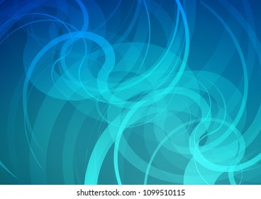 Light BLUE vector template with bubble shapes. Creative geometric illustration in marble style with gradient. The template for cell phone backgrounds.