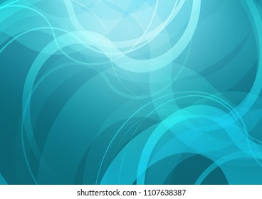 Light BLUE vector template with bubble shapes. Blurred geometric sample with gradient bubbles.  The elegant pattern for brand book.