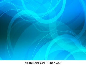 Light BLUE vector template with bubble shapes. Shining illustration, which consist of blurred lines, circles. The elegant pattern for brand book.