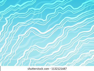 Light BLUE vector template with bubble shapes. Shining crooked illustration in marble style. Pattern for your business design.