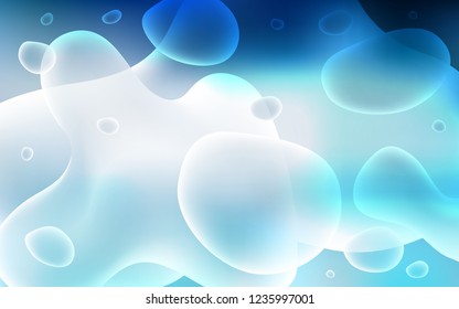 Light BLUE vector template with bubble shapes. Colorful abstract illustration with gradient lines. A completely new memphis design for your business.