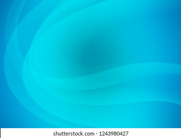 Light BLUE vector template with bubble shapes. Glitter abstract illustration with wry lines. The elegant pattern for brand book.