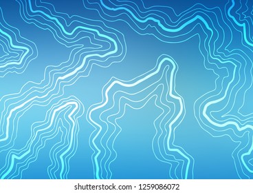 Light BLUE vector template with bubble shapes. Glitter abstract illustration with wry lines. Textured wave pattern for backgrounds.