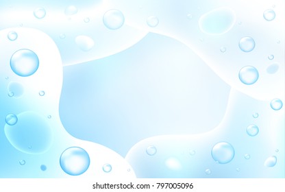 Light BLUE vector template with bubble shapes. Brand-new colored illustration in memphis style with gradient. A completely new memphis design for your business.