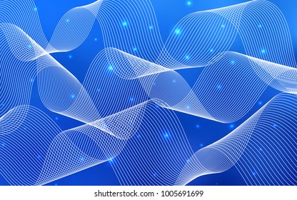 Light BLUE vector template with carnival confetti. Confetti on blurred abstract background with colorful gradient. The pattern can be used for new year ad, booklets.