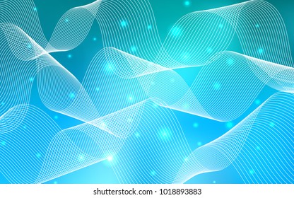 Light BLUE vector template with carnival confetti. Confetti on blurred abstract background with colorful gradient. The pattern can be used for birthday gifts, congratulations.