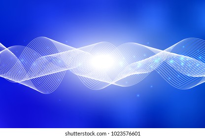 Light BLUE vector template with carnival confetti. Beautiful colored illustration with ribbon in celebration style. New design for ad, poster, banner of your Party.