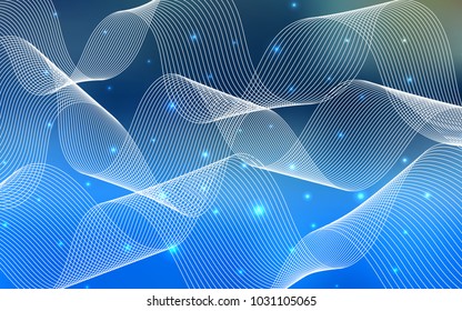 Light BLUE vector template with carnival confetti. Blurred decorative design in anniversary style with confetti. The pattern can be used for new year ad, booklets.