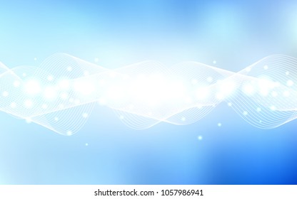 Light BLUE vector template with carnival confetti. Confetti on blurred abstract background with colorful gradient. The pattern can be used for birthday gifts, congratulations.