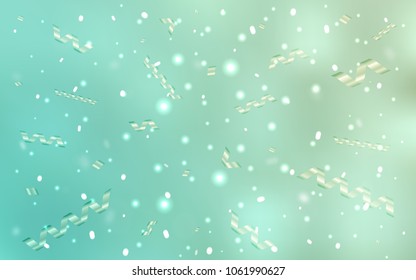 Light BLUE vector template with carnival confetti. Blurred decorative design in anniversary style with confetti. The pattern can be used for new year ad, booklets.