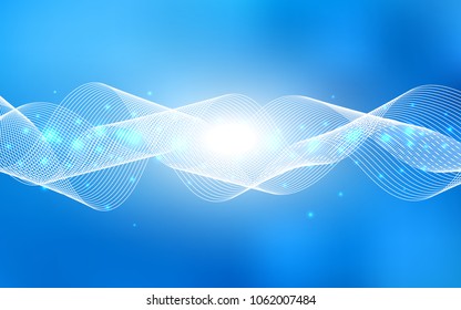 Light BLUE vector template with carnival confetti. Glitter abstract illustration with colorful confetti, ribbons. The pattern can be used for birthday gifts, congratulations.