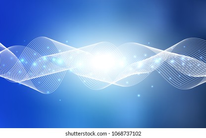 Light BLUE vector template with carnival confetti. Glitter abstract illustration with colorful confetti, ribbons. The pattern can be used for birthday gifts, congratulations.