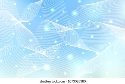Light BLUE vector template with carnival confetti. Confetti on blurred abstract background with colorful gradient. The template can be used as a background for postcards.
