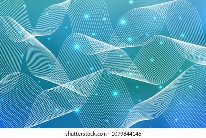 Light BLUE vector template with carnival confetti. Beautiful colored illustration with ribbon in celebration style. Beautiful design for your business advert of anniversary.