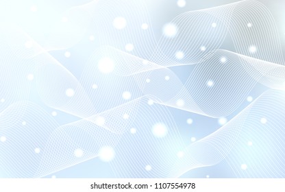 Light BLUE vector template with carnival confetti. Blurred decorative design in anniversary style with confetti. New design for ad, poster, banner of your Party.