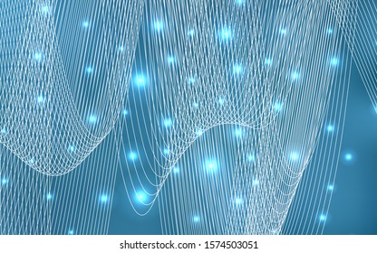 Light BLUE vector template with carnival confetti. Blurred decorative design in anniversary style with confetti. New design for ad, poster, banner of your Party.