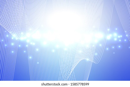 Light BLUE vector template with carnival confetti. Blurred decorative design in anniversary style with confetti. The pattern can be used for carnival, festival leaflets.