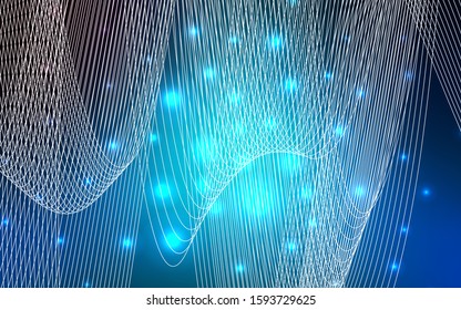 Light BLUE vector template with carnival confetti. Confetti on blurred abstract background with colorful gradient. New design for ad, poster, banner of your Party.