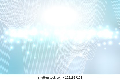 Light BLUE vector template with carnival confetti. Blurred decorative design in anniversary style with confetti. The pattern can be used for birthday gifts, congratulations.