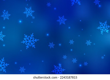 Light BLUE vector template in carnival style. A colorful design in Christmas style with gradient. Pattern for ads, poster, banner of books.