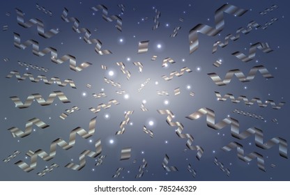 Light BLUE vector template with carnival confetti. Blurred decorative design in anniversary style with confetti. The pattern can be used for carnival, festival leaflets.