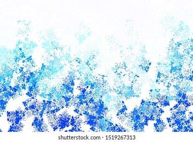 Light BLUE vector template with chaotic shapes. Decorative design in abstract style with random forms. Background for a cell phone.