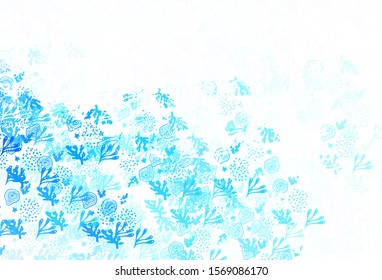 Light BLUE vector template with chaotic shapes. Modern abstract illustration with colorful random forms. Best smart design for your business.