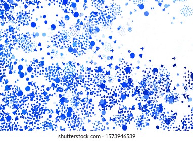 Light BLUE vector template with chaotic shapes. Simple colorful illustration with abstract gradient shapes. Elegant design for wallpapers.