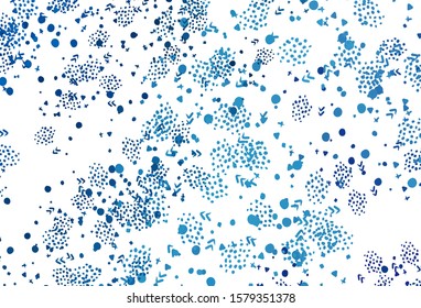 Light BLUE vector template with chaotic shapes. Modern abstract illustration with colorful random forms. Background for a cell phone.