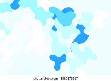 Light BLUE vector template with chaotic shapes. Decorative design in abstract style with random forms. Simple design for your web site.